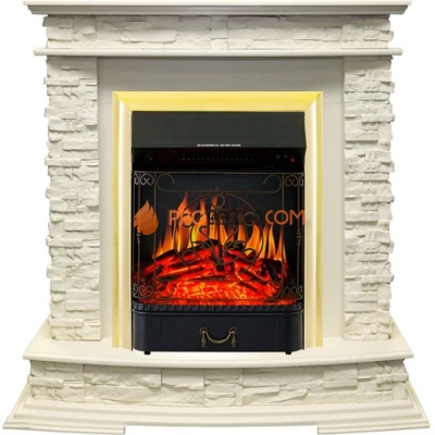 Каминокомплект Royal Flame Luzern - Слоновая кость с очагом Majestic FX Brass