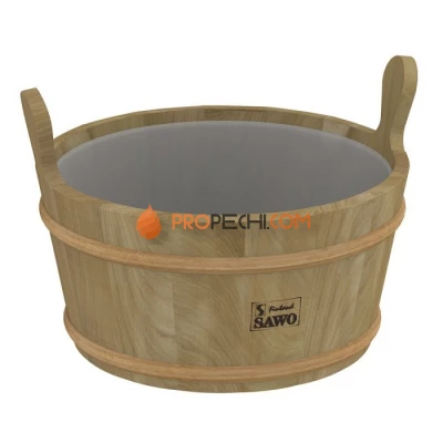 Кадушка SAWO деревянная 9л, с пластиковой вставкой, 300-TD