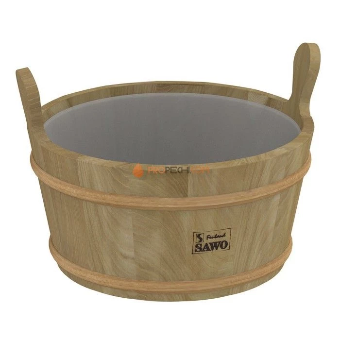 Кадушка SAWO деревянная 9л, с пластиковой вставкой, 300-TD