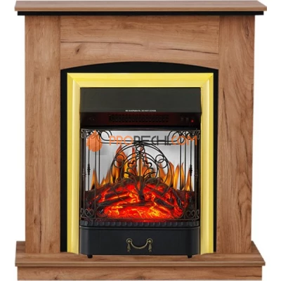 Каминокомплект Royal Flame Barcelona (разборный) - Дуб табачный с очагом Majestic FX M Brass