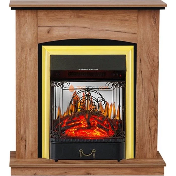Каминокомплект Royal Flame Barcelona (разборный) - Дуб табачный с очагом Majestic FX M Brass