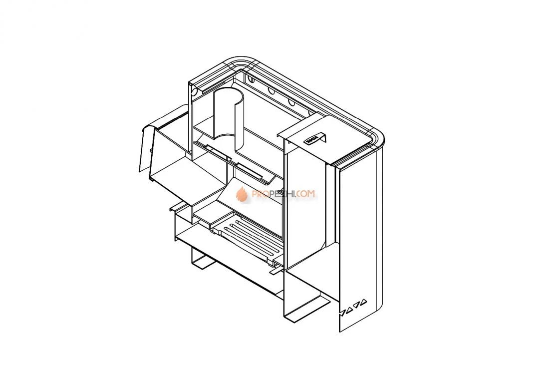 Банная печь «Сибирь» со встроенным баком