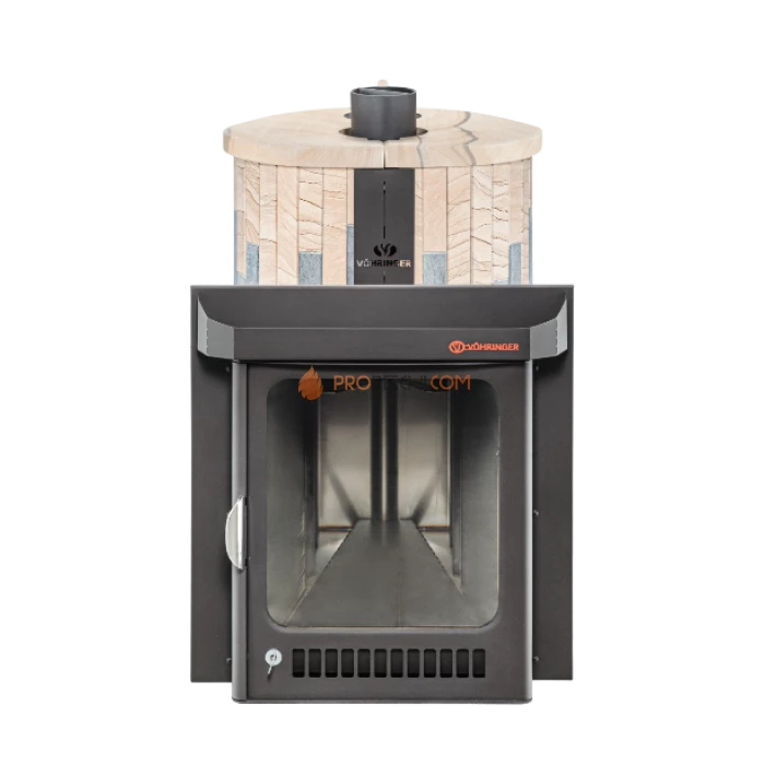 Дровяная печь для бани Ферингер Оптима до 28 м³ - Талькохлорит + Окаменевшее дерево