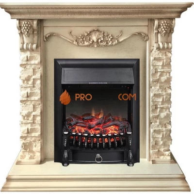Каминокомплект Royal Flame Adriana - Cлоновая кость с очагом Fobos FX Black