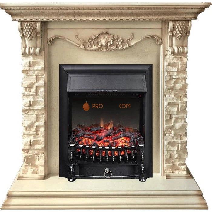 Каминокомплект Royal Flame Adriana - Cлоновая кость с очагом Fobos FX Black