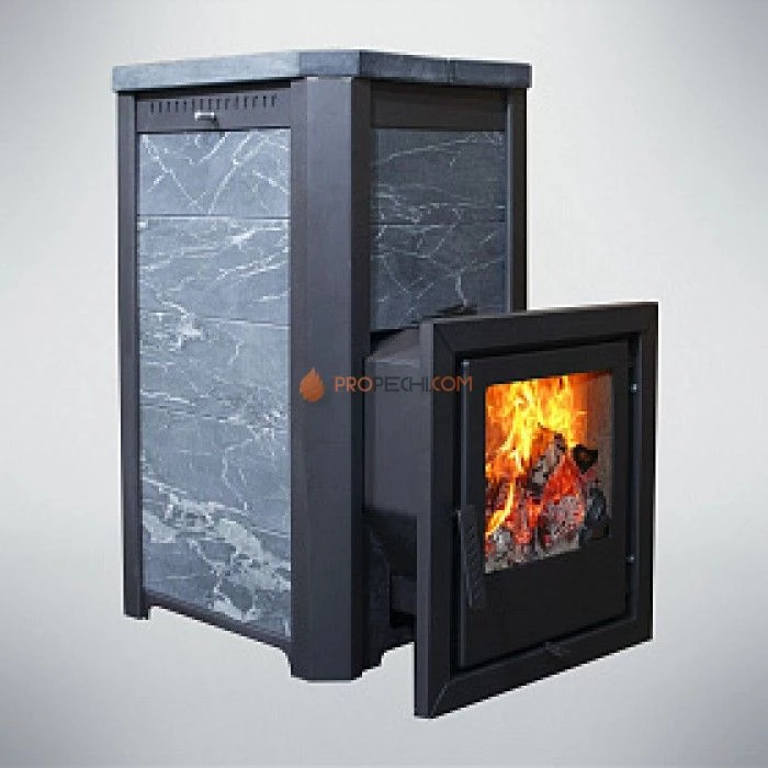 Дровяная печь для бани Варвара Сказка удлиненная