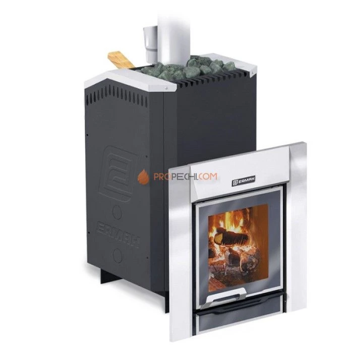 Дровяная печь для бани Ермак 24 Люкс (нержавейка)