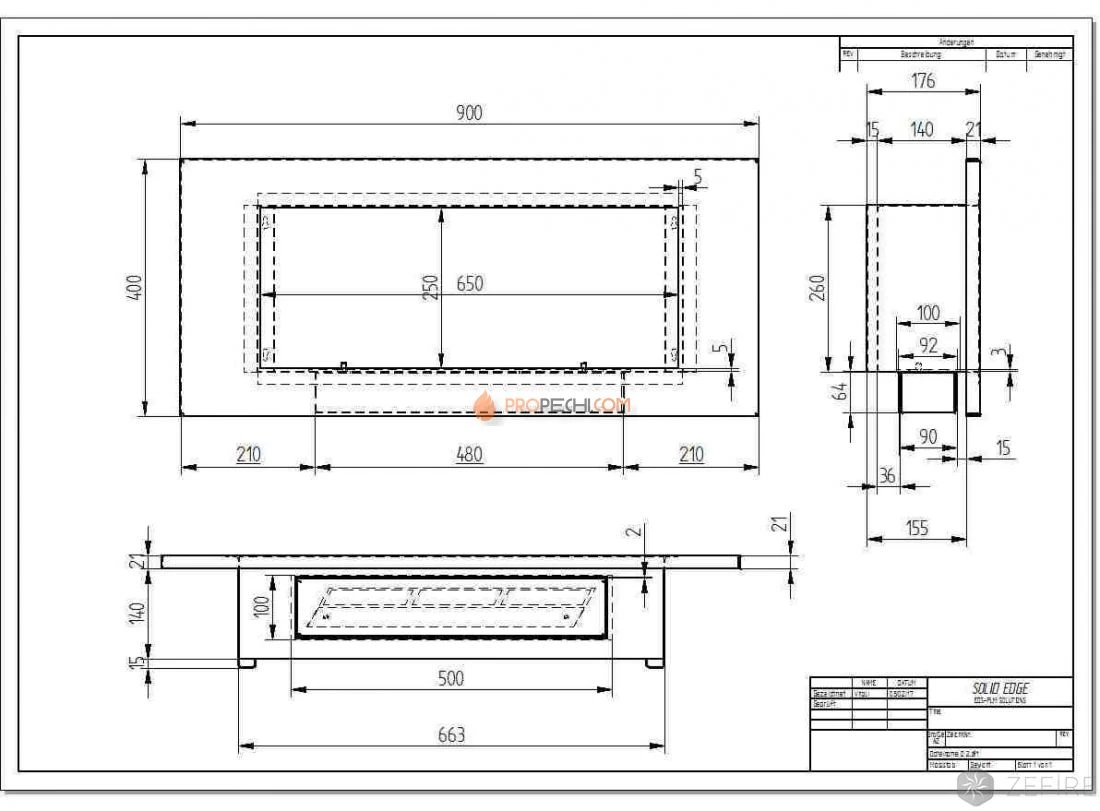 Биокамин Zefire Elliot 900