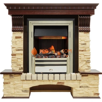 Каминокомплект Dimplex Pierre Luxe - Темный дуб / Сланец (Высота 1005мм) с очагом Cavendish