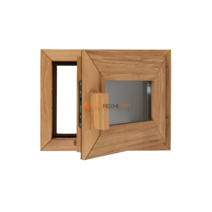 Окно Woodson PRO 40x30, стекло GREY дуб, правое