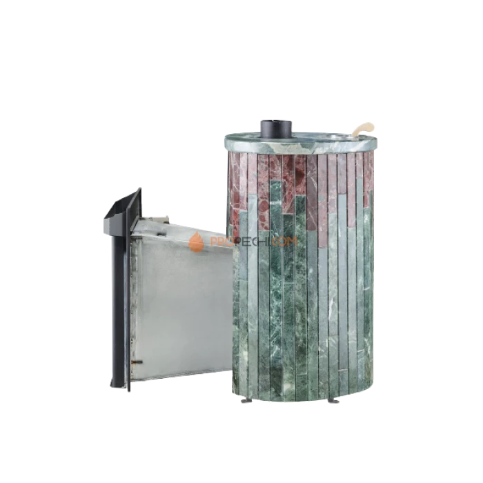 Дровяная печь для бани Ферингер Малютка До 18 м³ - Змеевик + Россо Леванте