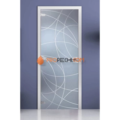 Стеклянная межкомнатная дверь DoorWood с рисунком Ottawa Матовая, 2000х700 мм