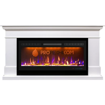 Каминокомплект Royal Flame California - Белый (Высота 850 мм) с очагом Crystal 40 RF