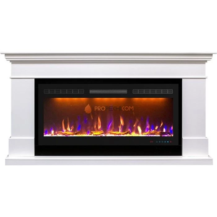 Каминокомплект Royal Flame California - Белый (Высота 850 мм) с очагом Crystal 40 RF