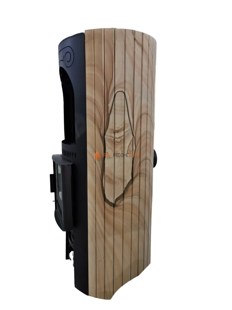 Печь-камин Ферингер Лада "Окаменевшее дерево" перенесённый рисунок