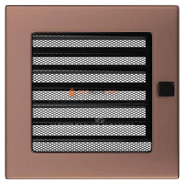 Вентиляционная решетка Kratki 17х17 с жалюзи медь гальванизированная