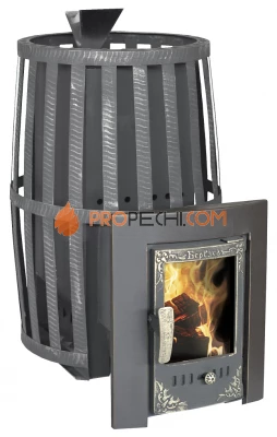 Банная печь Березка "Витязь" 18 (Сетка Каминная дверца)