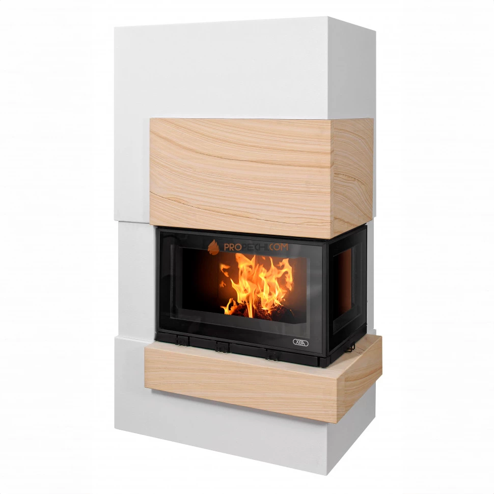 Готовый камин ABX с облицовкой Norfolk угловой