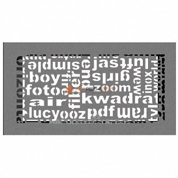 Вентиляционная решетка Kratki АВС 170х300 мм. графитовая (Дисконт)