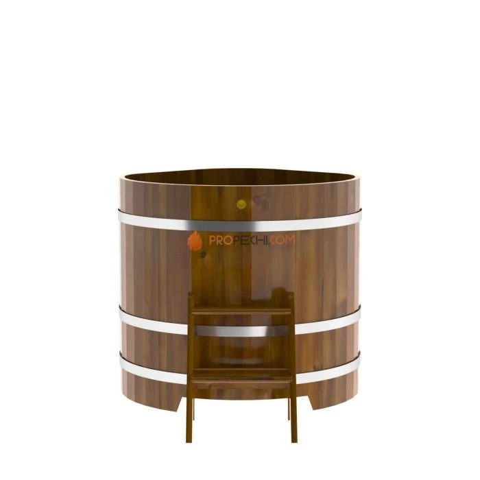 Купель BentWood угловая из мореной лиственницы 1,03х1,03 Рустик