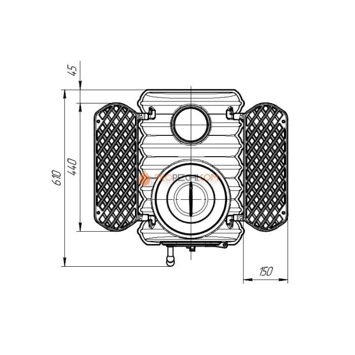 Отопительно-варочная печь Прометалл Тайга PRO