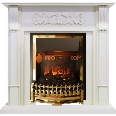 Каминокомплект Dimplex Venice - Фактурный белый с очагом Atherton