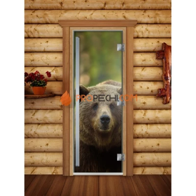 Дверь для бани DoorWood Престиж Фотопечать А065, 2000x800 мм