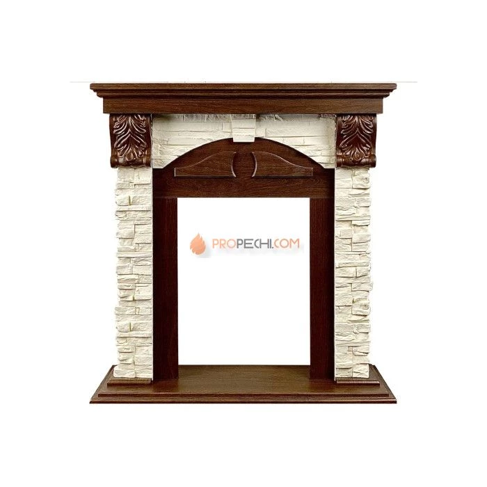 Каминокомплект Royal Flame Dublin (Разборный) - Орех каньон / Сланец с очагом Aspen Black