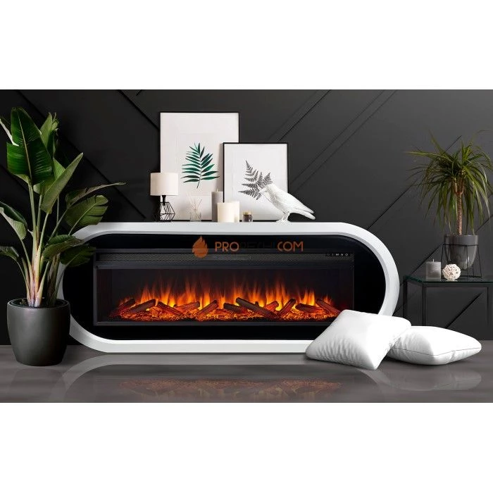 Портал Royal Flame Ellips - Белый с черным (ширина 1450 мм)