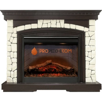 Каминокомплект Dimplex Glasgow - Темный дуб / Белый (Высота 1070 мм) с очагом Symphony 26 inch DF2608-INT