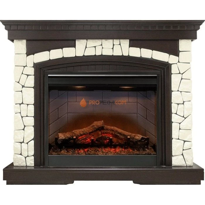 Каминокомплект Dimplex Glasgow - Темный дуб / Белый (Высота 1070 мм) с очагом Symphony 26 inch DF2608-INT