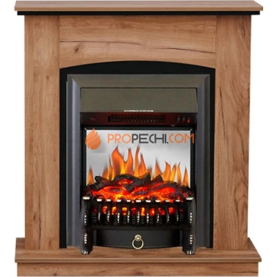 Каминокомплект Royal Flame Barcelona (разборный) - Дуб табачный с очагом Fobos FX M Black