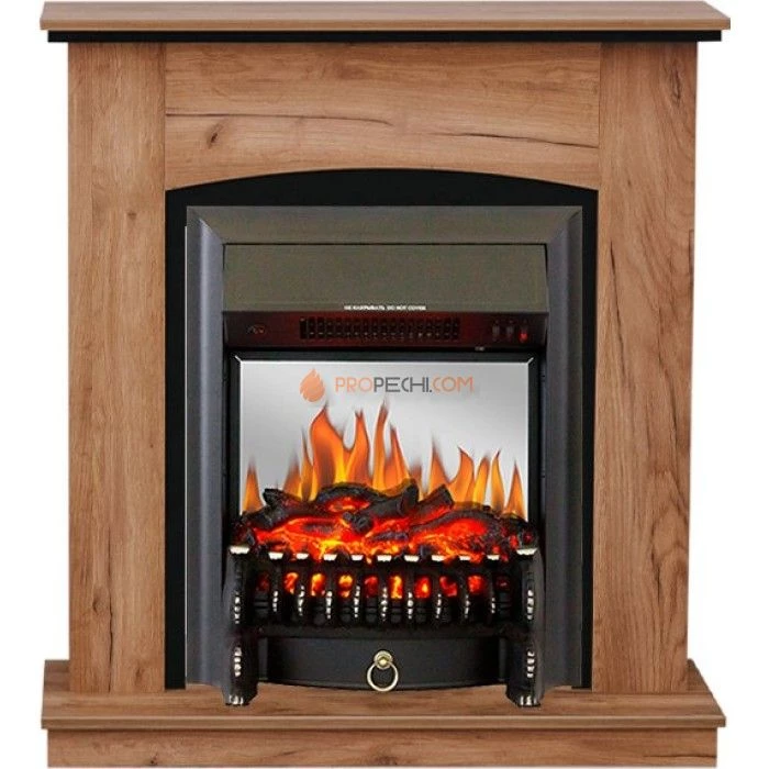 Каминокомплект Royal Flame Barcelona (разборный) - Дуб табачный с очагом Fobos FX M Black