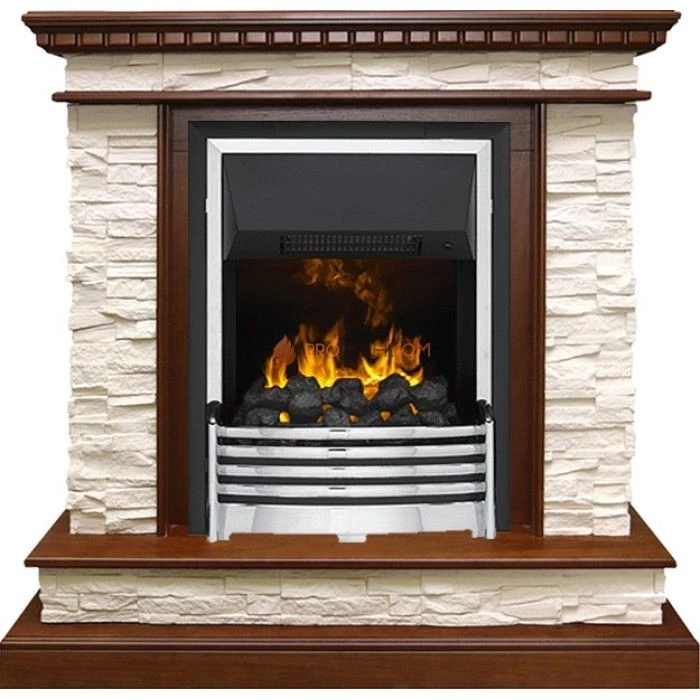 Каминокомплект Dimplex Calgary - Дуб / Сланец беженый с очагом Flagstaff