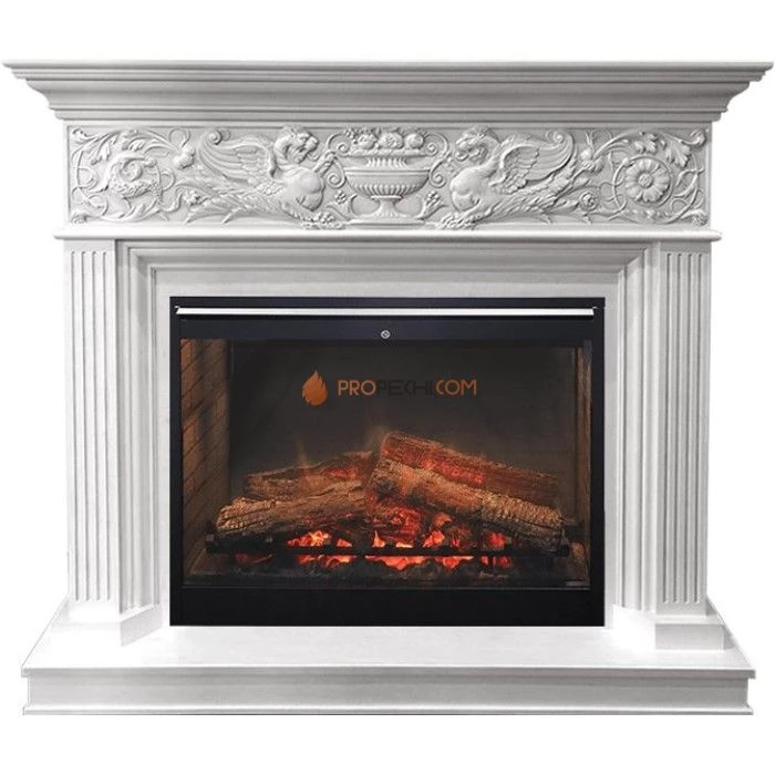 Каминокомплект Dimplex Palace - Белый с серебром с очагом Symphony 30 inch DF3020-INT