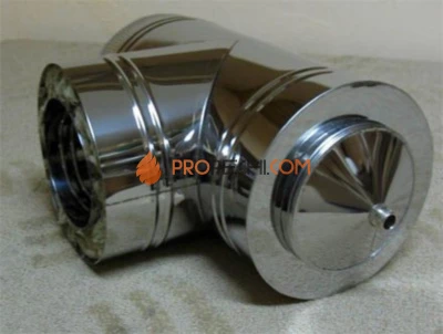 Тройник 90гр. c конденсатосборником D=200\300 Sвнутр.=0.5 нерж. ФлюГранд