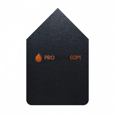 Лист притопочный стальной Ogner Угловой черный 1095x700