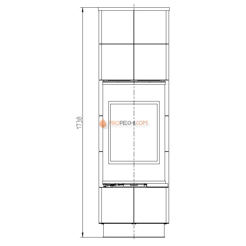 Печь-камин Thorma DELIA Plus Ceramic, черный/белая