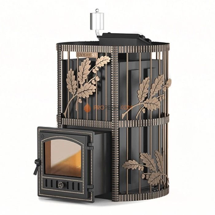 Дровяная печь для бани Эверест INOX 25 (280) Ковка