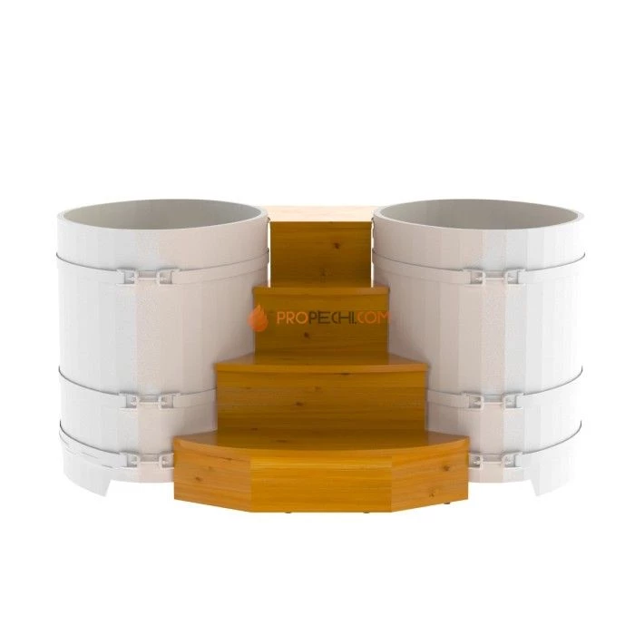 Подиум BentWood на 2 купели 0,8х1,42 Рустик натуральный