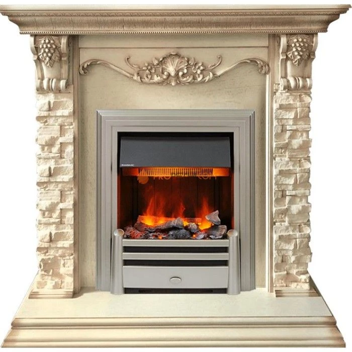 Каминокомплект Dimplex Adriana - Cлоновая кость с очагом Chesford