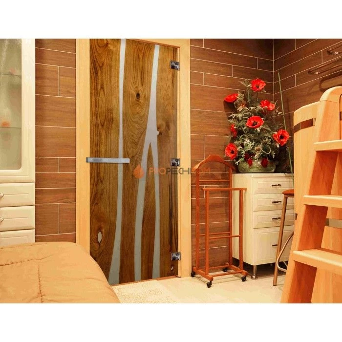 Дверь для бани DoorWood с фотопечатью (СЛЭБ-13), 1900x700 мм