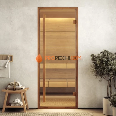 Дверь для хамама DoorWood АРТ Wood 26 Бронза, 2100x700 мм