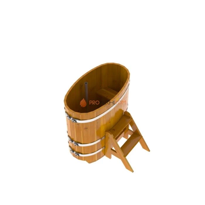 Купель BentWood овальная из натуральной лиственницы 0,59х1,06 Рустик