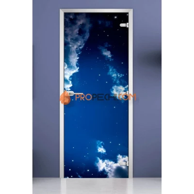 Стеклянная межкомнатная дверь DoorWood с фотопечатью Space-06, 2000х600 мм
