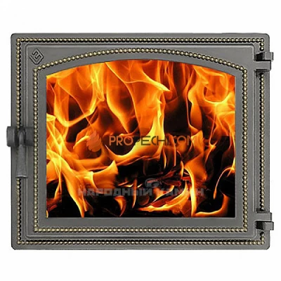 Дверка каминная 240 (бронза) 350x410 мм