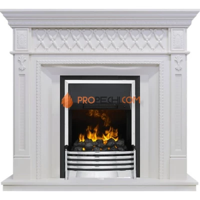 Каминокомплект Dimplex Alexandria - Белый дуб с очагом Flagstaff