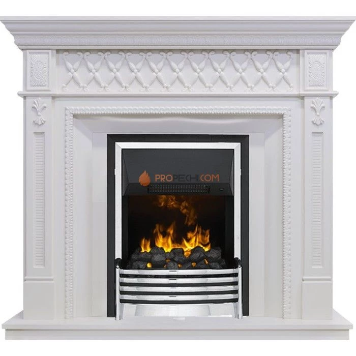 Каминокомплект Dimplex Alexandria - Белый дуб с очагом Flagstaff