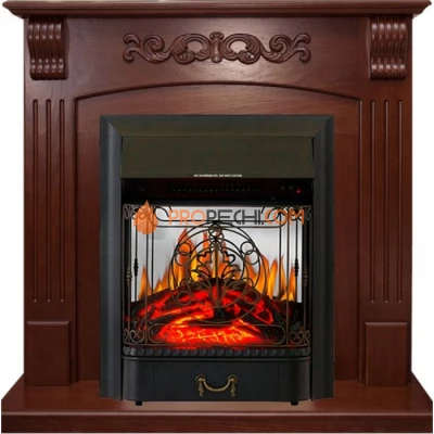 Каминокомплект Royal Flame Sorrento угловой - Орех с очагом Majestic FX M Black