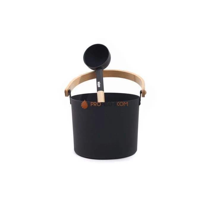 Набор аксессуаров 212f SIMPLE BLACK шайка 9л + черпак 0,2л ручки бамбук